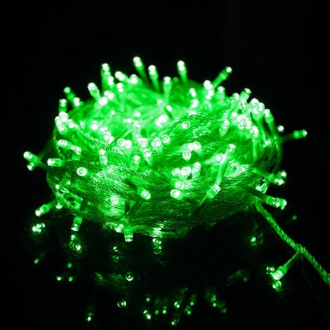 Guirlande Lumineuse Carnaval Mariage Extérieur Jardin Intérieur Éclairage, LED Fairy Tale Tree Lights Festive Tree Lights Décoration de Noël, vert, 10M 100 LED