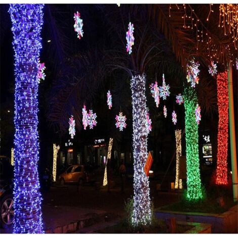Guirlande Lumineuse Carnaval Mariage Extérieur Jardin Intérieur Éclairage, LED Fairy Tale Tree Lights Festive Tree Lights Décoration de Noël, vert, 10M 100 LED