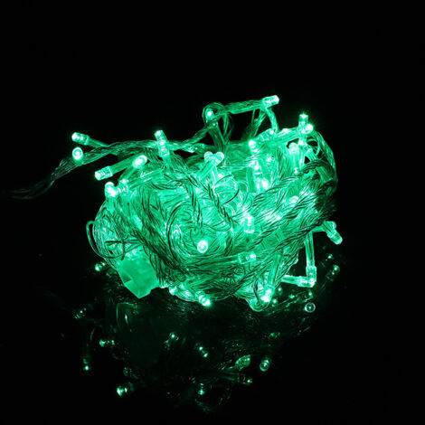 Guirlande Lumineuse Carnaval Mariage Extérieur Jardin Intérieur Éclairage, LED Fairy Tale Tree Lights Festive Tree Lights Décoration de Noël, vert, 10M 100 LED