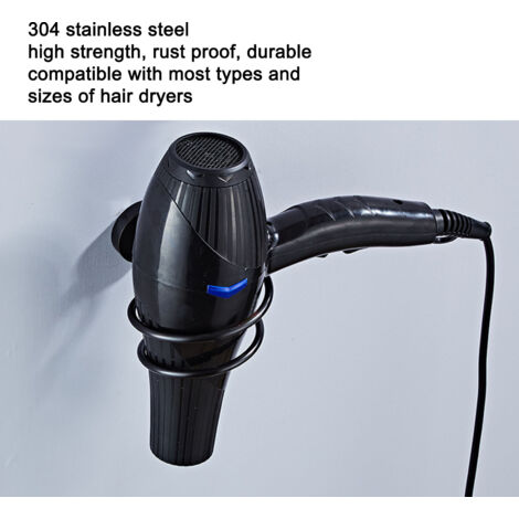 Porte Seche Cheveux Mural,Support Mural Pour Sèche-cheveux Et Fer à