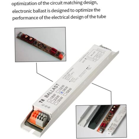 Ballast Électronique 2x36W - Pour Tubes Fluorescents - Démarrage Instantané, Silencieux, Économe