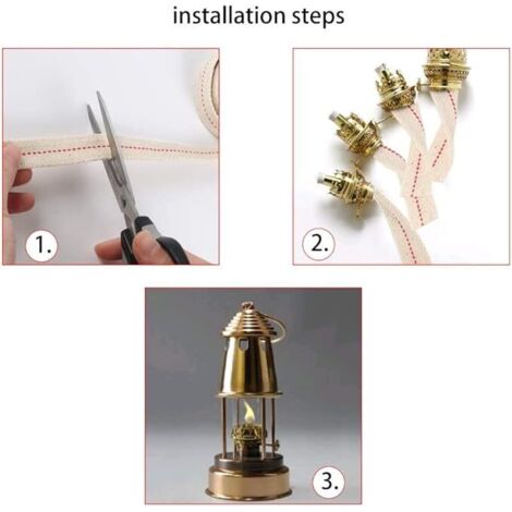 Brûleur à Huile Avec Mèche Pour Lampe à Pétrole Style Vintage - Pièce Détachée Lampe à Huile