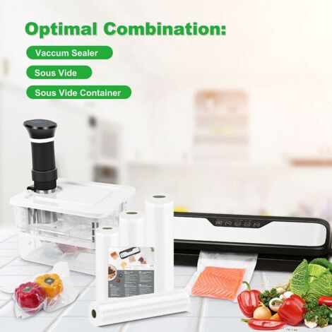 3 Rouleaux de Mise sous Vide, pour Machine sous Vide Foodsaver, (25cm x 5m Chaque),AAFGVC