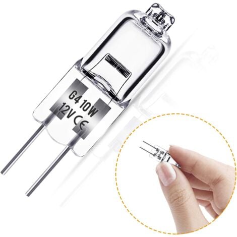 Ampoule Halogene G4,  Ampoule G4 12V 10W, blanc chaud 3000K, 150LM, Intensité Variable, LampeHalogene G4, Lampe à Capsule Transparente, paquet de 10