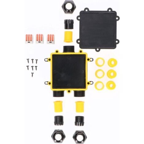 Boîte de jonction, boîte de jonction électrique extérieure à 3 voies IP68 étanche + bornes à levier automatique pour des connexions de boîte de jonction étanches et sécurisées
