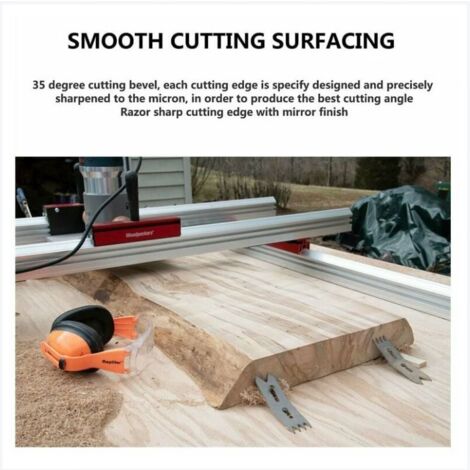 Fraise à Planer Pour Défonceuse Et CNC - Tige 6 Mm, Diamètre De Coupe 25.4 Mm, 4 Lames HM Réversibles - 8