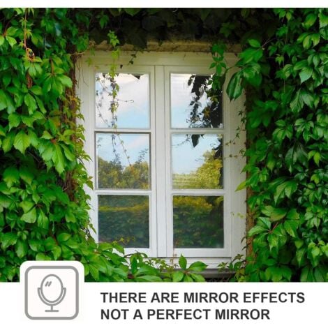 Adhésif pour vitre，Film Miroir Fenêtre sans Tain Anti UV Anti Chaleur Anti-Regard Contrôle de la Température Protection de la Vie Privée Film Adhésif Réfléchissant pour Fenêtre Maison Bureau Magasin(4