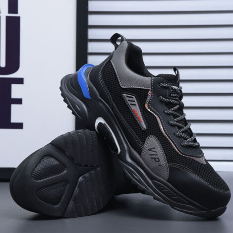 Chaussures de securite ete Nouveau Chaussures de travail legeres a embout en acier S3 pour hommes baskets industrielles respirantes a l epreuve du