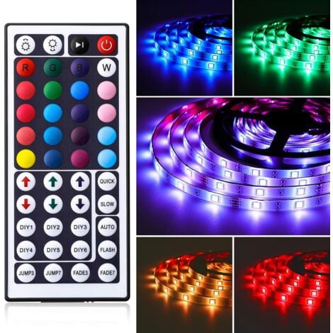 Ruban LED 10M Étanche Bande LED RGB 5050 300 LEDs IP65 Ruban Led Multicolore avec Télécommande à Infrarouge Bande Lumineuse pour Décoration d'Eclairage Intérieur et Extérieur [Classe énergétique A+]