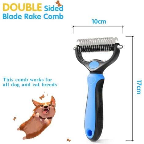 Brosse pour Animaux, Peigne de toilettage pour Animaux domestiques, Brosse Chiens et Chats, Râteaux de Démêlage pour Chiens