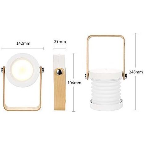 Lampe de chevet Dimmable Touch Light, Lampes de chevet portables pour lampe de chevet avec table de nuit portable Safe Night Light