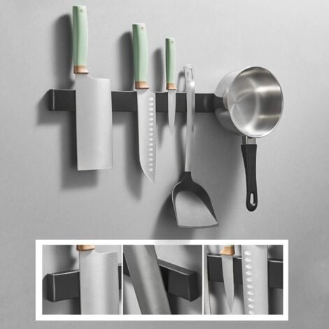 Porte-Couteaux, Barre à Couteaux Aimantée, Acier Inoxydable Porte-Couteaux Magnétique pour Support ustensiles de Cuisine et Outils, 31cm (12")