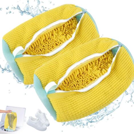2 Sacs Lavables Pour Chaussures Machine - Protection Anti-déformation Avec Fermeture éclair - Nettoyage Facile