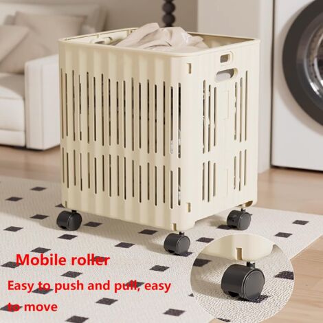Panier à Linge Ours Dormant Clastyle 45L - Repliable Avec Couvercle - Pour Enfants Chambre Ou Salle De Bain