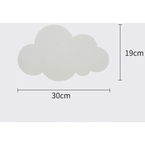 Applique murale - Pour intérieur - Moderne - Abat-jour en acrylique avec lampes LED intégrées - Pour chambre d'enfant - Éclairage – 18W,30cm，Blanc