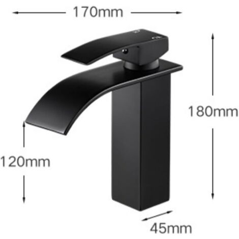 Robinets cascade pour lavabo de salle de bain, robinets mélangeurs pour lavabo de salle de bain, robinet mélangeur de lavabo à poignée unique, robinets de lavabo cascade, eau froide et chaude disponib