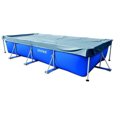 Bâche de protection pour piscine tubulaire rectangulaire Intex L 4,50 x l 2,20 m