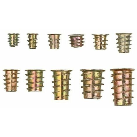 165pcs Kit écrous à rivets, M3 M4 M5 M6 M8 M10 Portable en alliage de Zinc  tête plate écrou fileté Insertion rivet écrous assortiment : :  Bricolage