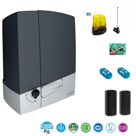 Came – Torantrieb-Set 24V für Schiebetore bis 400kg – IP44 – 170W Motor – 12m/min Geschwindigkeit – Inkl. Fernbedienung und Fotocellula (1/7)