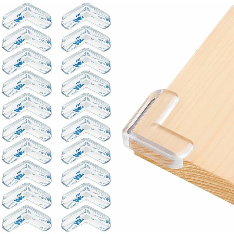 Lot de 15 pare-chocs transparents pour meubles - Protection d'angle de table  pour enfants - Adhésif puissant contre les coins tranchants