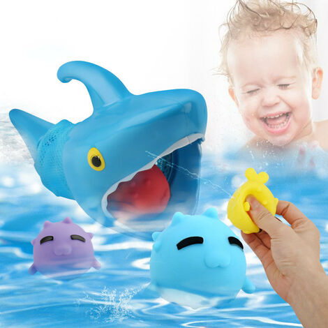 Jouets de bain bébé requin, jouets de bain sans moisissure, jouets de bain  pour tout-petits