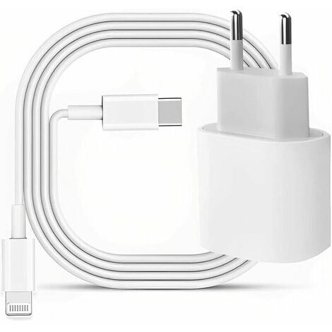 20W Chargeur Adaptateur USB-C + Câble Charge Rapide iPhone 14 13 12 11 X 8  7 Max