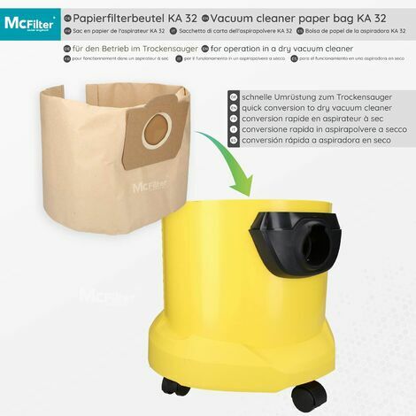 McFilter, 16 sacs à poussière adaptés à l'aspirateur Miele série Complete  C3, Sacs à poussière avec 8 filtres