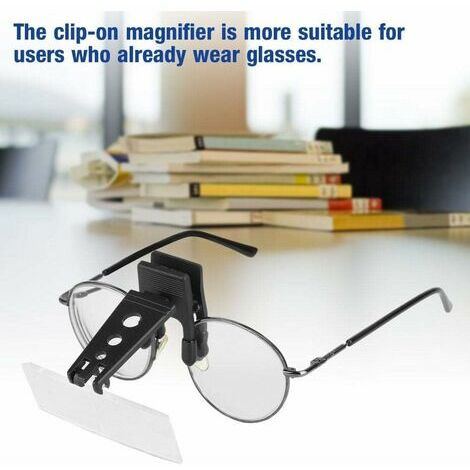 Loupe Clip 2 x Loupe Loupe de Lecture pour Porteurs de Lunettes Loupe Loupe  Portable