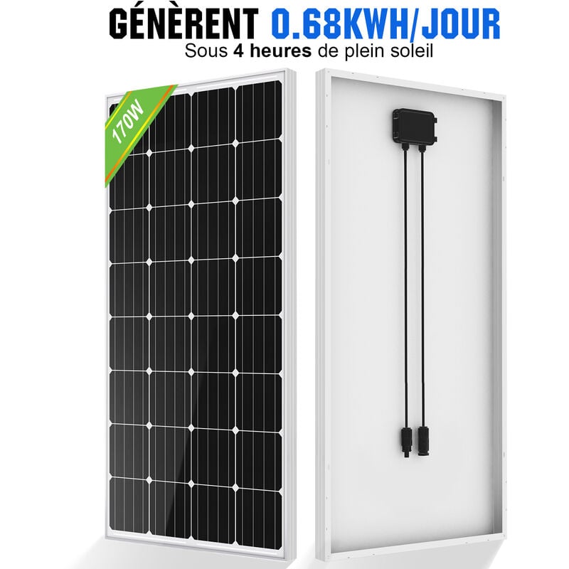 Qqmora Panneau Solaire 30W Kit De Panneau Solaire Portatif De 30W 18V Panneau Solaire
