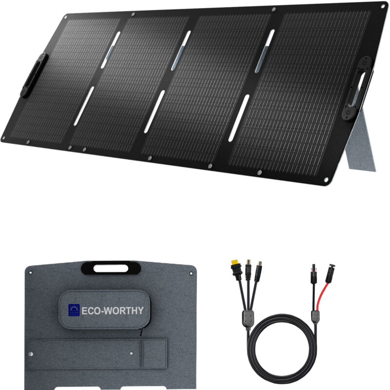 ECO-WORTHY Panneau Solaire Souple 130W 12V Monocristallin – Ultra Flexible Et Léger Pour Camping-Car, Bateau, Toit Courbé, Yacht Et Usage Nomade