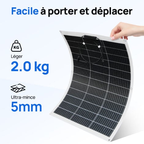 ECO-WORTHY Kit de panneau solaire flexible 260W 12V avec contrôleur 30A pour caravane, marine, bateau, maison