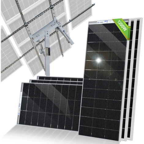 Eco-Worthy – Support de panneau solaire 1200W – Système de suivi solaire à deux axes – Panneaux 6 x 195W en acier inoxydable – Installation rapide