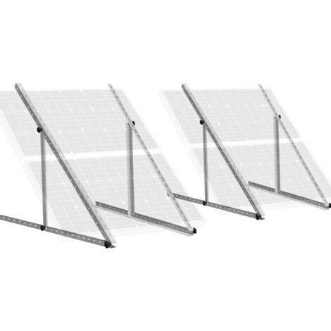 Eco-Worthy – Support de panneau solaire 114 cm – Angle réglable – Pour panneaux 100 à 400 W – Installation sur toit, bateau, camping-car – Kit de 2 pièces