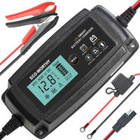 Eco-Worthy – Chargeur de batterie 12V 6A pour moto et voiture – Compatible plomb-acide, AGM, GEL, LiFePO4 – IP64 étanche – Température -10 à 50 °C