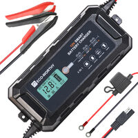 Eco-Worthy – Chargeur de batterie 10A 12V pour moto – Compatible plomb-acide et LiFePO4 – Protection contre surcharges et inversion de polarité – Température -10 à 50°C