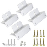 Eco-Worthy – Supports en aluminium pour panneaux solaires – Lot de 4 – Montage Z – Angle d'inclinaison ajustable – Fixation robuste pour systèmes solaires