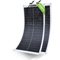 Eco-Worthy – Panneau solaire flexible 200W 12V – Ultra-mince et léger – Installation facile sur surfaces irrégulières – Étanche IP67
