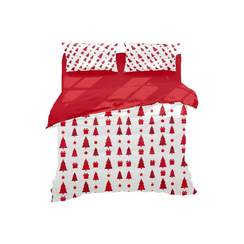 Parure Copripiumino Matrimoniale Dolce Natale - per Letto - Sacco, con  Federa - Soffice - Per Camera, Cameretta - Inverno - Rosso