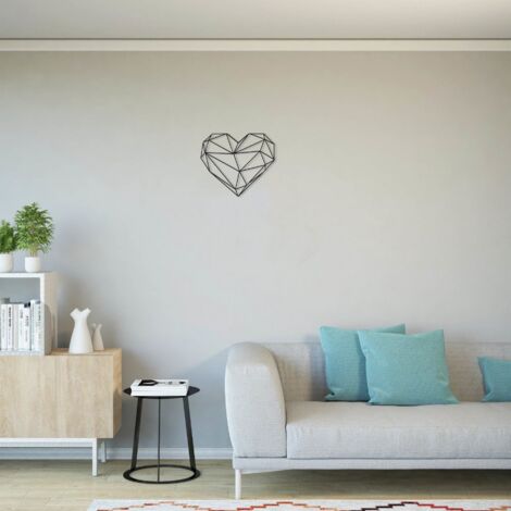 Decorazione in Metallo Cuore 9 - Wall Art Muro, Decorazione Parete Amore -  Ingresso, Salotto, Soggiorno, Camera, Ufficio 