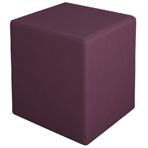 Pouf Milena - Mobile Arredo, Salvaspazio - Poggiapiedi - Quadrato, Soffice,  Cubo - Salotto, Soggiorno, Camera, Ingresso, Ufficio - Viola in Truciolare  Melaminico - 34 x 34 x 37 cm