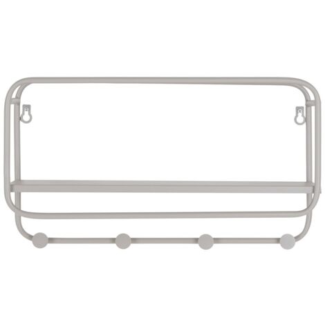 Alaterre Furniture Brookside Appendiabiti Da Parete, Grigio Chiaro, Stile Moderno Con Piano In Cemento - 2