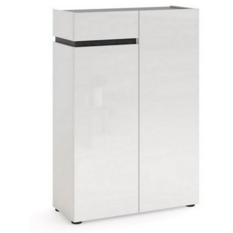 Mobile Ingresso Ursula Bianco - 125x35x184 Cm, Truciolare Melaminico, Per Corridoio - Foto 6