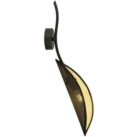 Specchio Decorativo A Muro Super Cool Creations A Forma Di Fiore Di Loto, Cornice Nera Acrilico, Moderno, 58 Cm