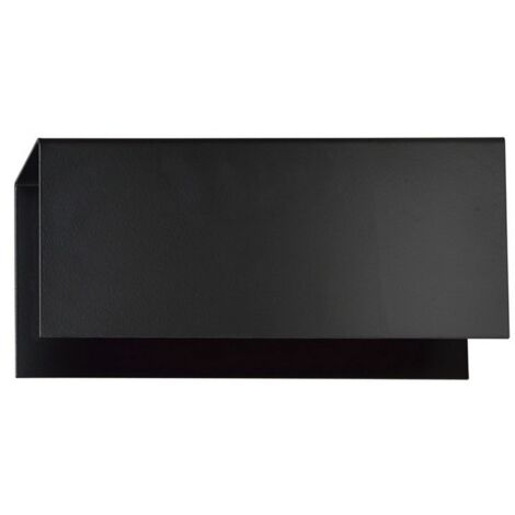 Kingson Portalegna In Acciaio Con Manico – 42x28x42 Cm, Bordo Rialzato 13,5 Cm, Verniciato A Polvere Nero, Per Camino Interno Ed Esterno