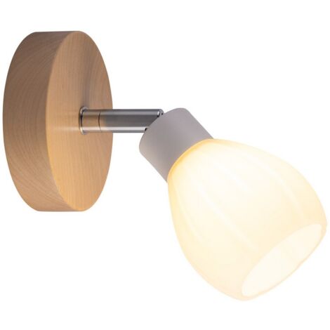 Lampada Da Parete Alsen Design Scandinavo - Regolabile In Legno/Metallo/Tessuto - Colori Naturale/Nero/Rame - Attacco E14, Senza Lampadina - Per Soggiorno E Camera Da Letto - 3