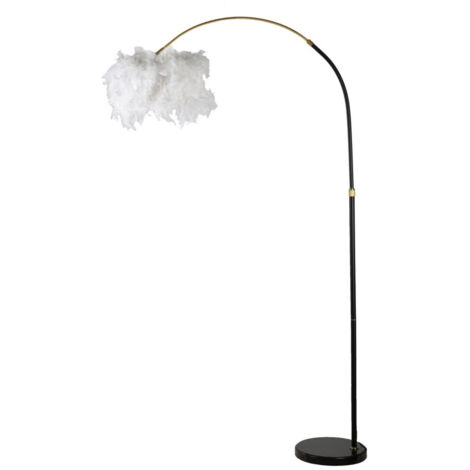 Lampada da Terra Metallo Madow Bianco