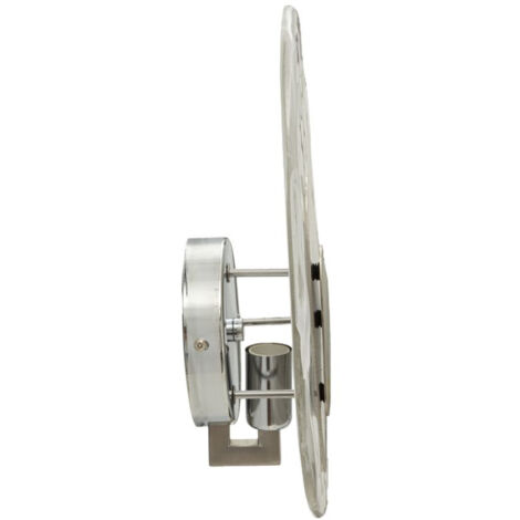 H&H Orologio Da Parete Decorativo – Forma Sagomata, Colore Argento/Bianco, Dimensioni 21x31 Cm, In Plastica, Per Soggiorno E Cucina