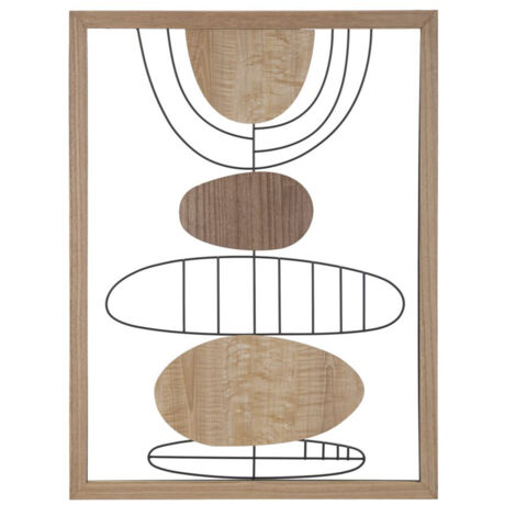 CREATCABIN 3 Pezzo Di Linea In Legno Decorazioni Da Parete In Legno Geometrico Decorazione Da Parete Artistica Da Appendere Set Scavare Opere D'Arte Moderna Montagne Scultura Taglio Laser 28x28cm - 4