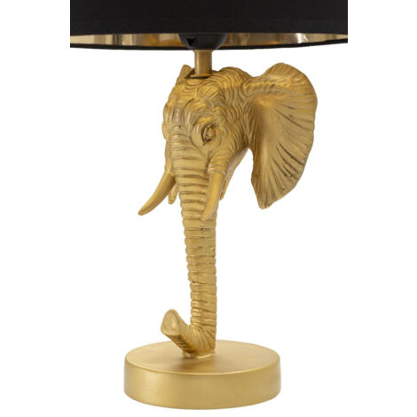 Lampada da tavolo struttura in poliresina e metallo color oro per inte