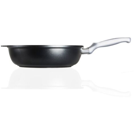 Padella Antiaderente Bassa 24 Cm - Pentolpress Linea Julienne - Alluminio Pressofuso Con Coperchio Incluso